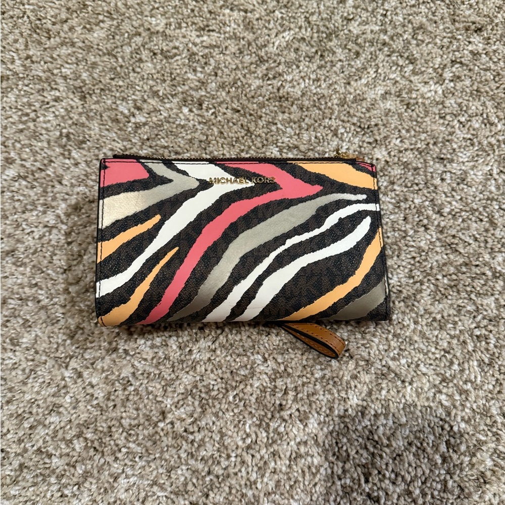 Michael Kors Multicolor Zebra Stripe Wallet